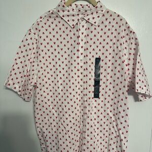 BANANA REPUBLIC | Linen LT Large Tall Slim Fit Short Sleeve Lobster Shirt